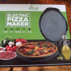 NIB- Eco+Chef Cook Smarter Non-Stick 12" Electric Pizza Maker